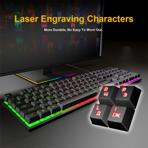 Gamer Keyboard And Mouse For Computer Pc RGB Gaming Keyboard Laptop Backlight Gamer Kit 104 Keycaps Russian Wired Usb Keyboard